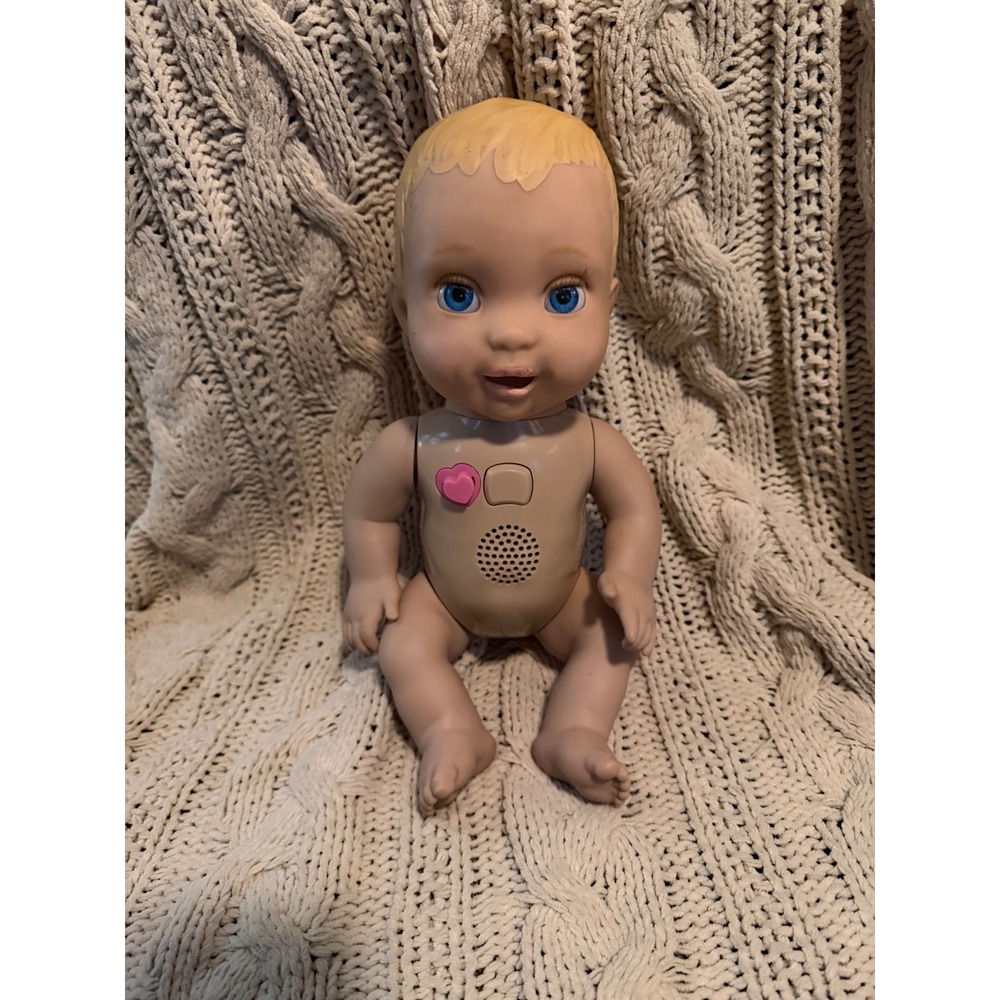 Luvabella Interactive Baby Doll Blonde Hair Blue Eyes Moving Mouth Blinking Eyes
